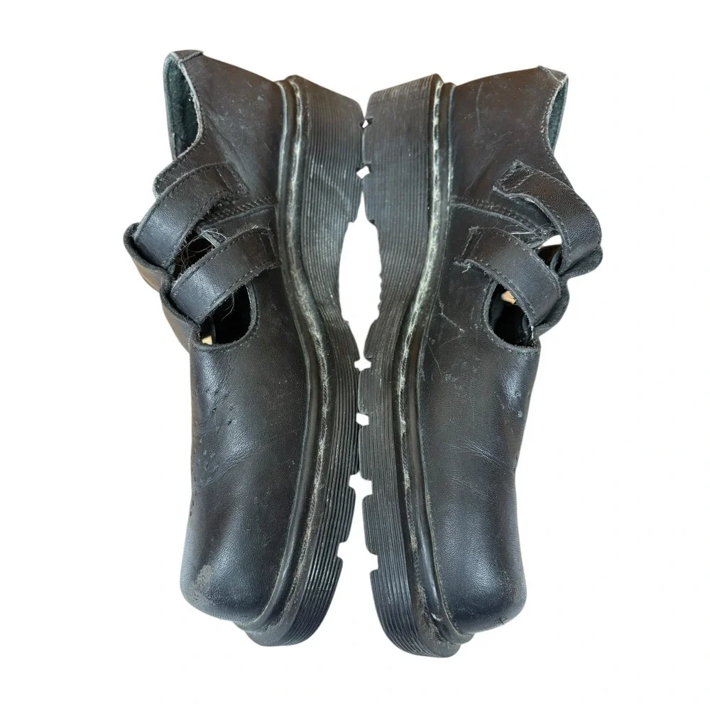 Vintage Dr. Martens Women's Mary Janes Double Buckle Leather Shoes Rare‎ Style 5